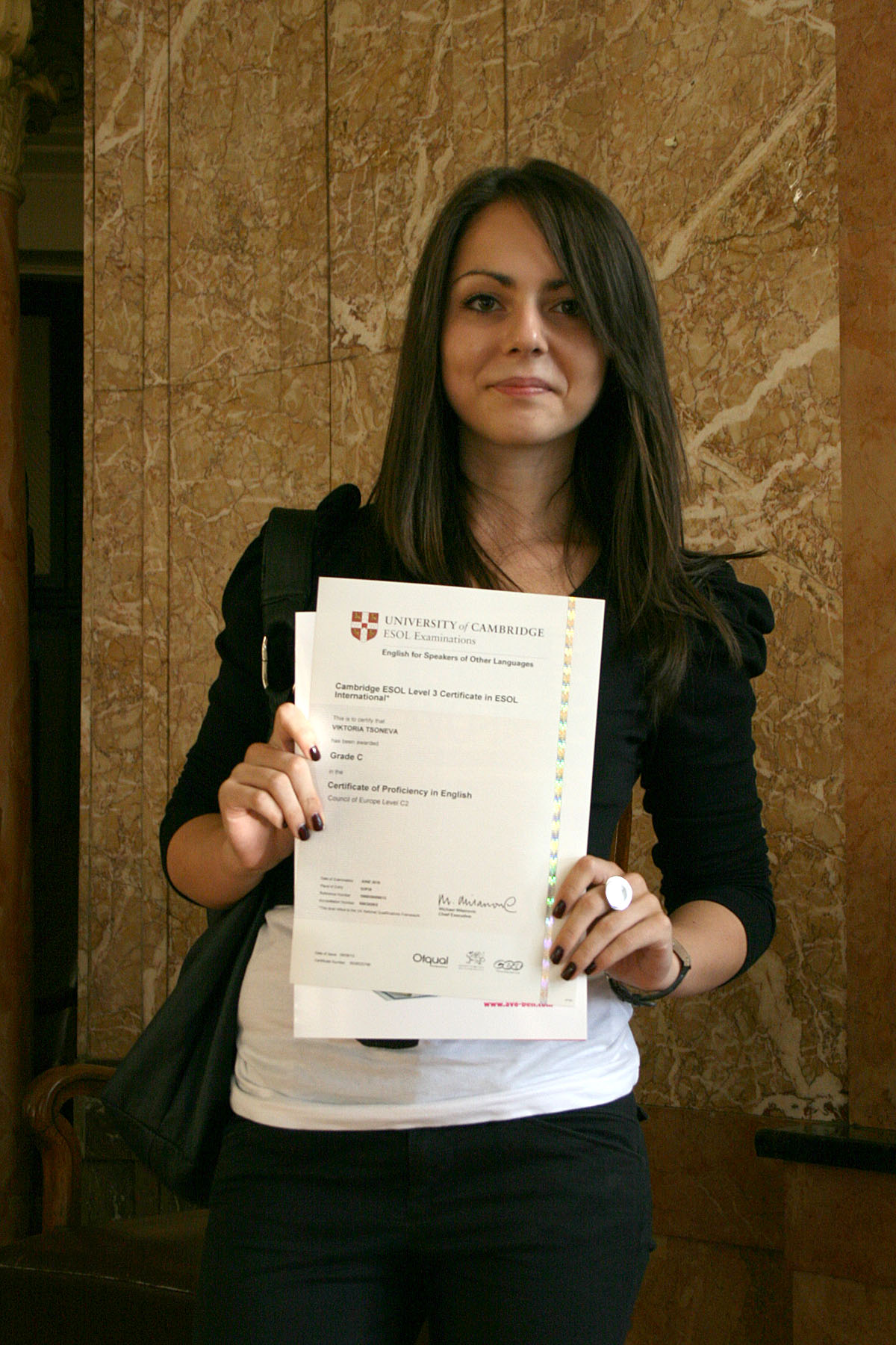 Церемония по връчване сертификатите Cambridge - 22.09.2010 г.