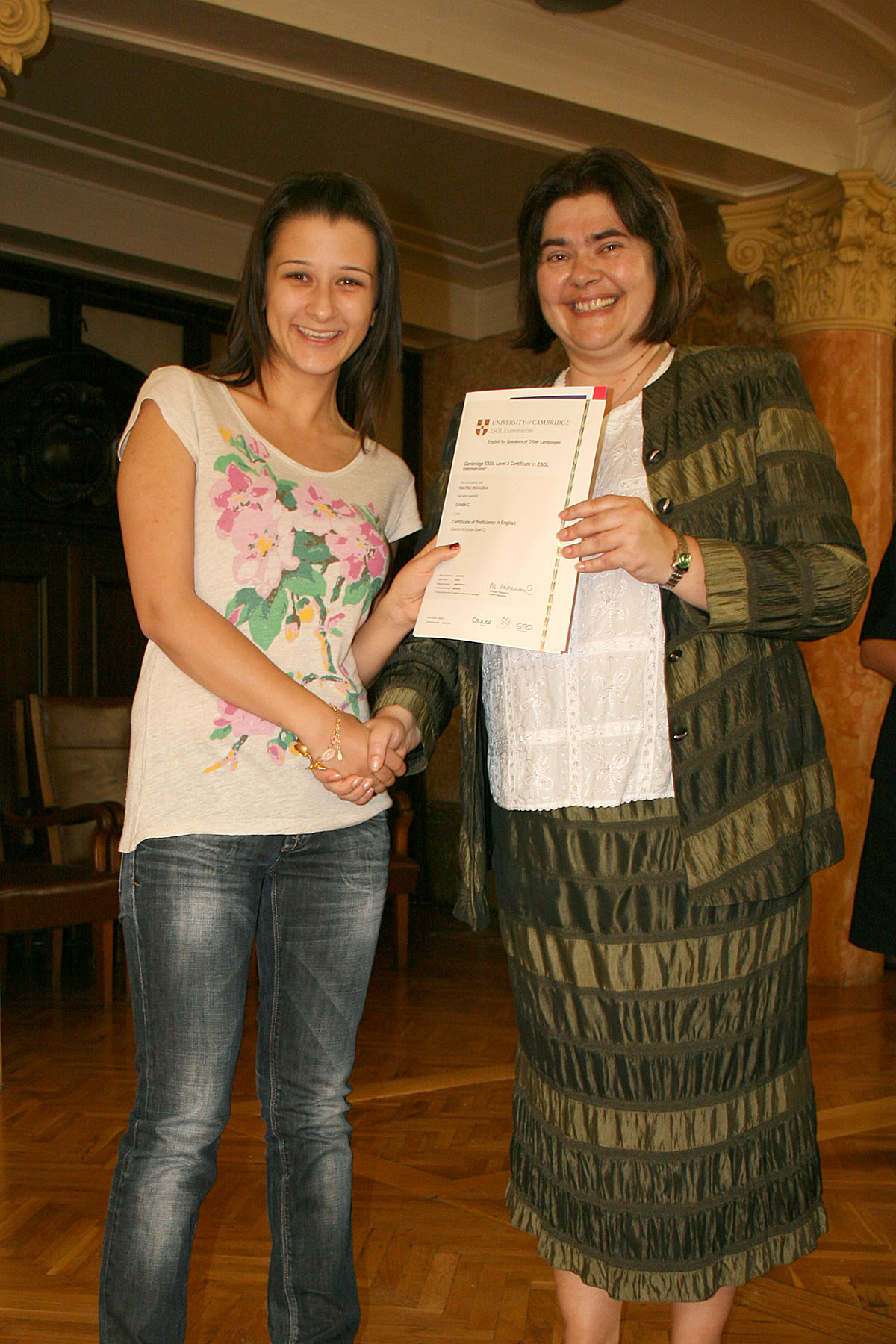 Церемония по връчване сертификатите Cambridge - 22.09.2010 г.