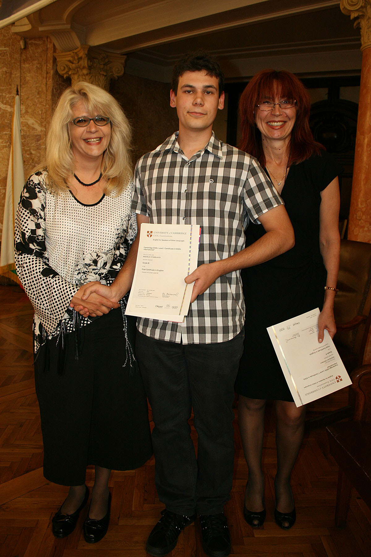 Церемония по връчване сертификатите Cambridge - 22.09.2010 г.