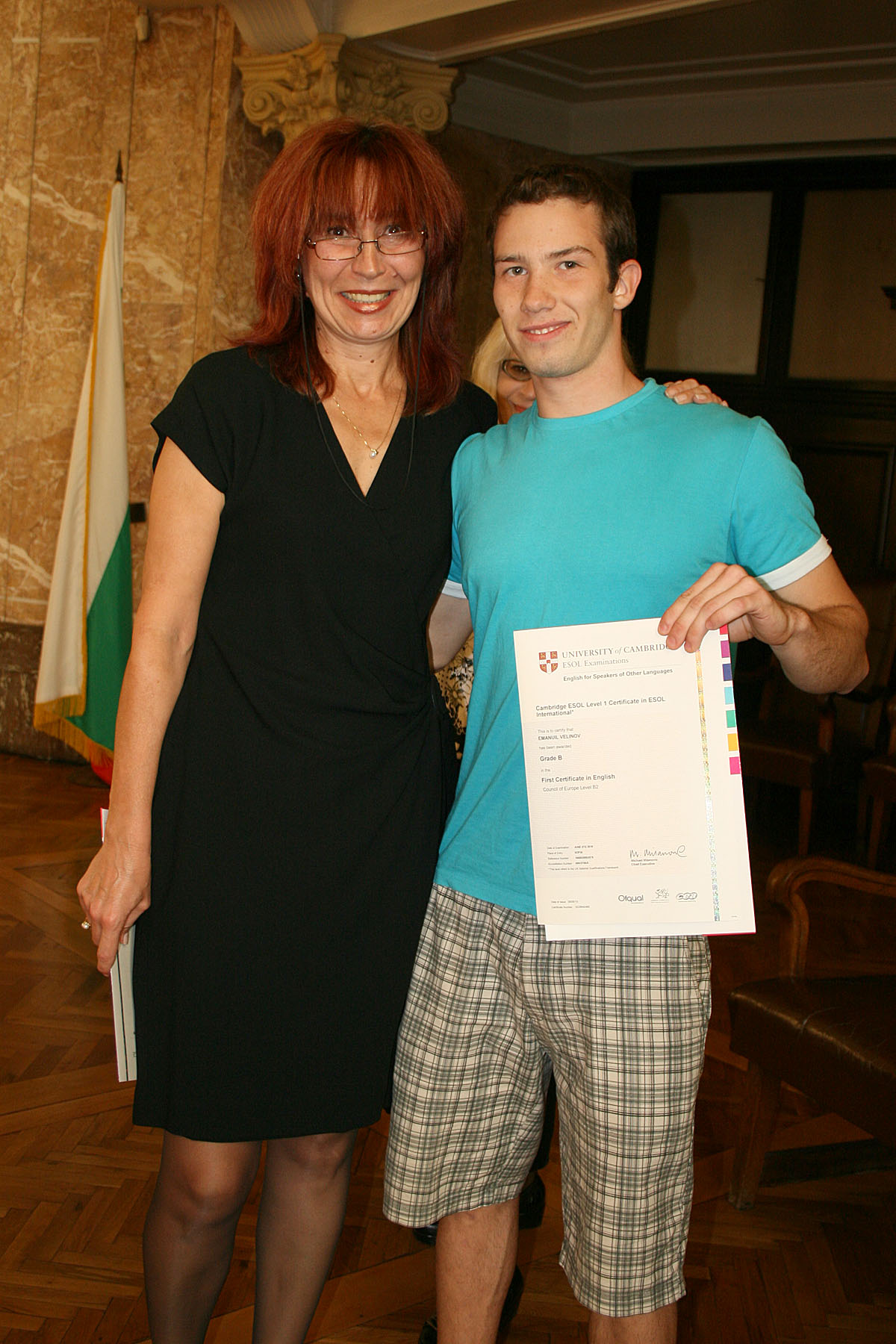 Церемония по връчване сертификатите Cambridge - 22.09.2010 г.