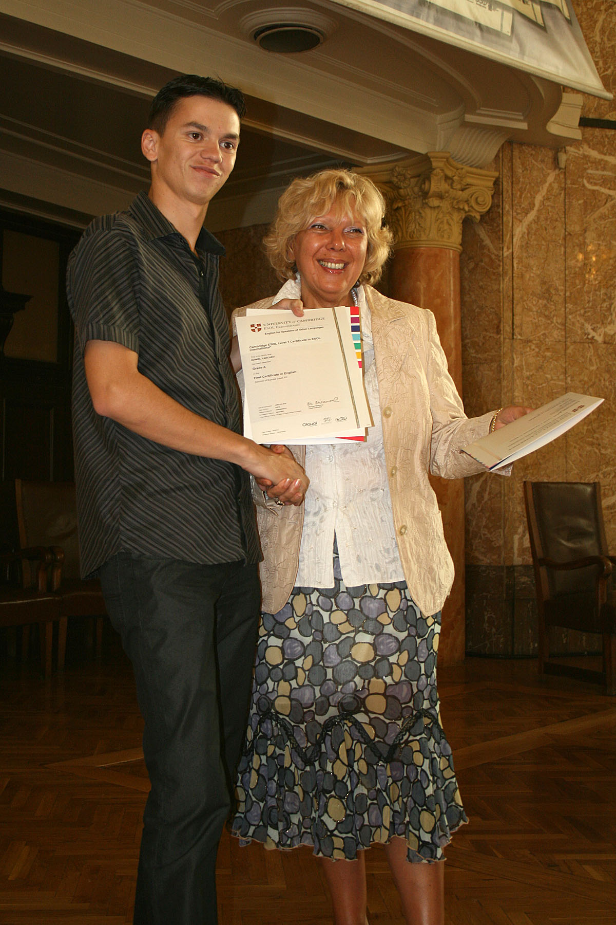 Церемония по връчване сертификатите Cambridge - 22.09.2010 г.