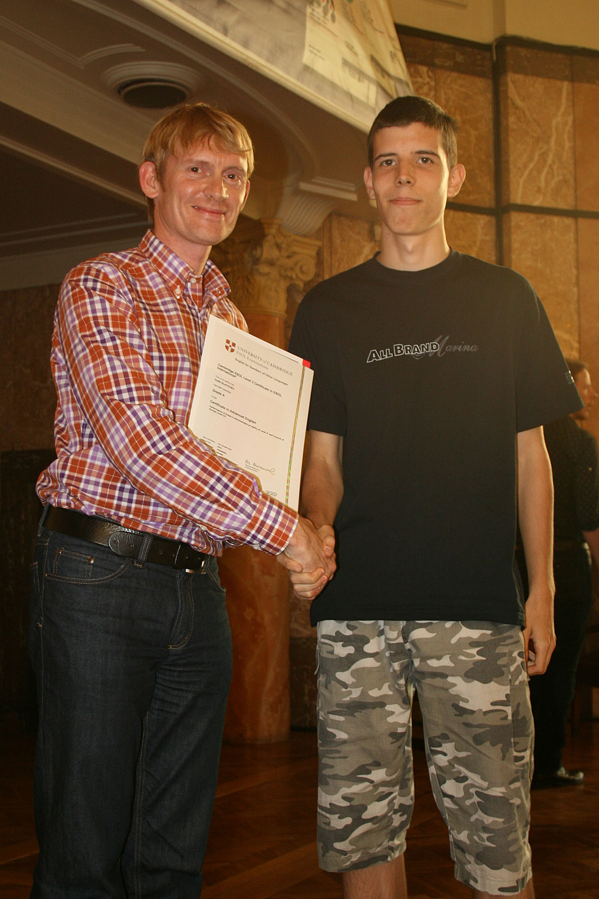 Церемония по връчване сертификатите Cambridge - 22.09.2010 г.